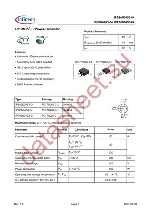 IPI80N04S3-04 datasheet  